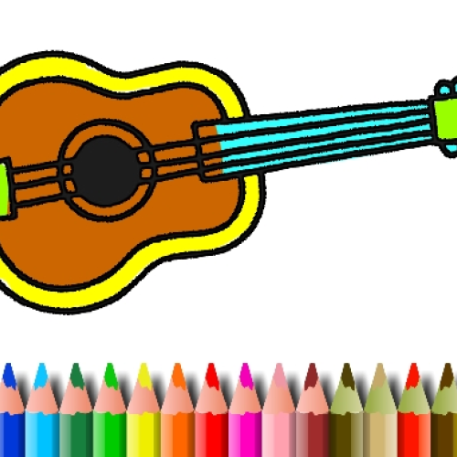 BTS Music Instrument Coloring Book