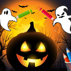 Scary Party Coloring