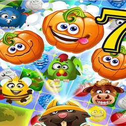 Funny Faces Farm Match3 Mermaid - treasure game