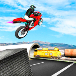 Highway Traffic Bike Stunts