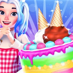 Cute Doll Cooking Cakes