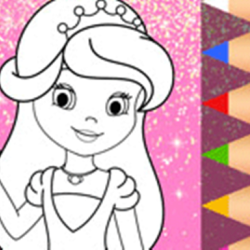 Princess Coloring Glitter - Art Game