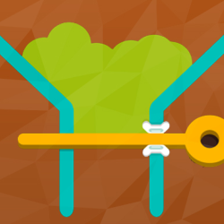 Colored Water and Pin