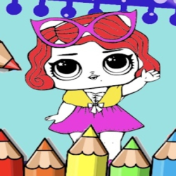 Coloring Dolls Book