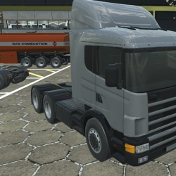 18 wheeler truck driving cargo