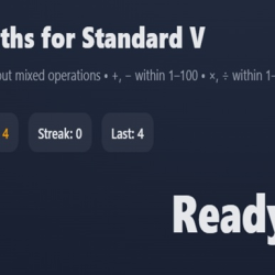 Maths for Standard V