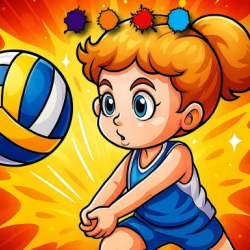 Volleyball Fun Coloring